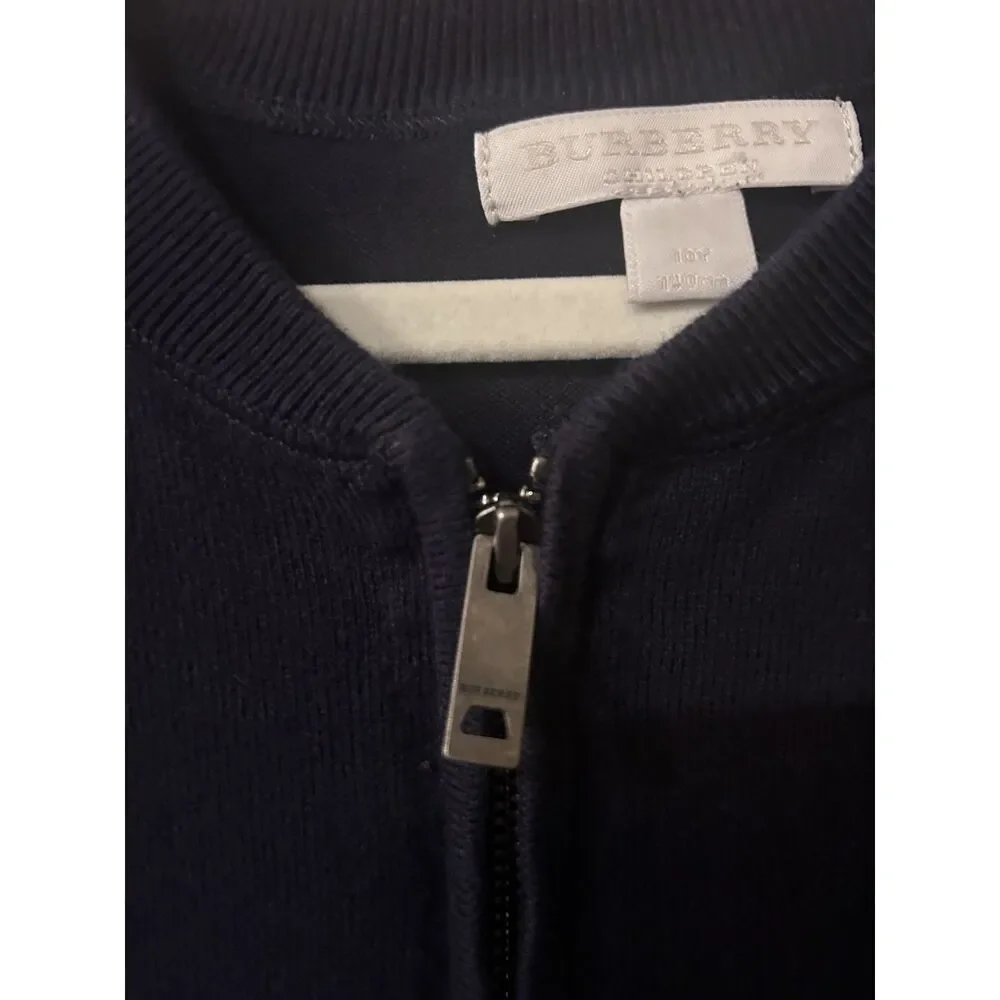 Burberry Boys Sweater Size 10Y Designer Check Knit - Picture 6 of 8